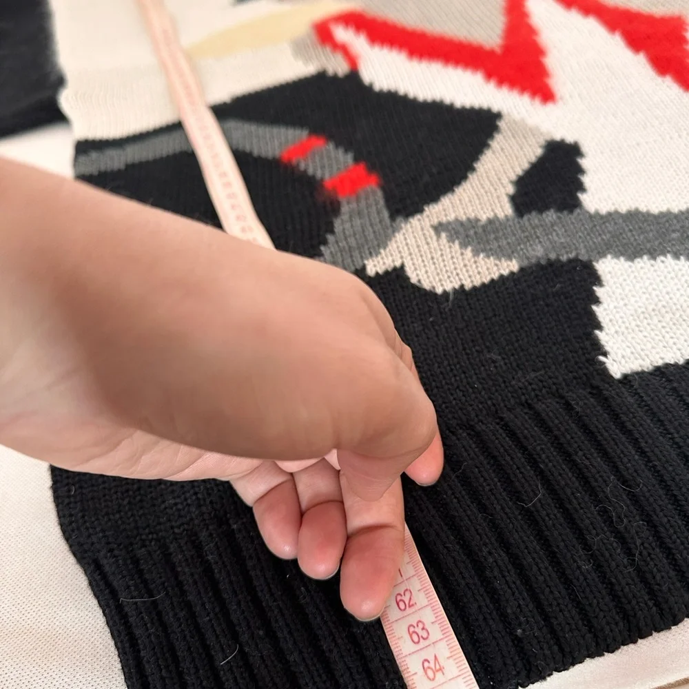 80s vintage black and red tennis sweater ptp 21 - Picture 7 of 10